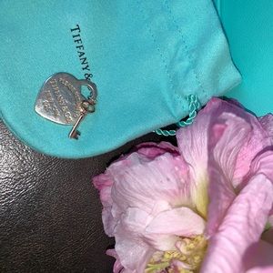 Tiffany & Co Heart and Rose Gold Key Charm